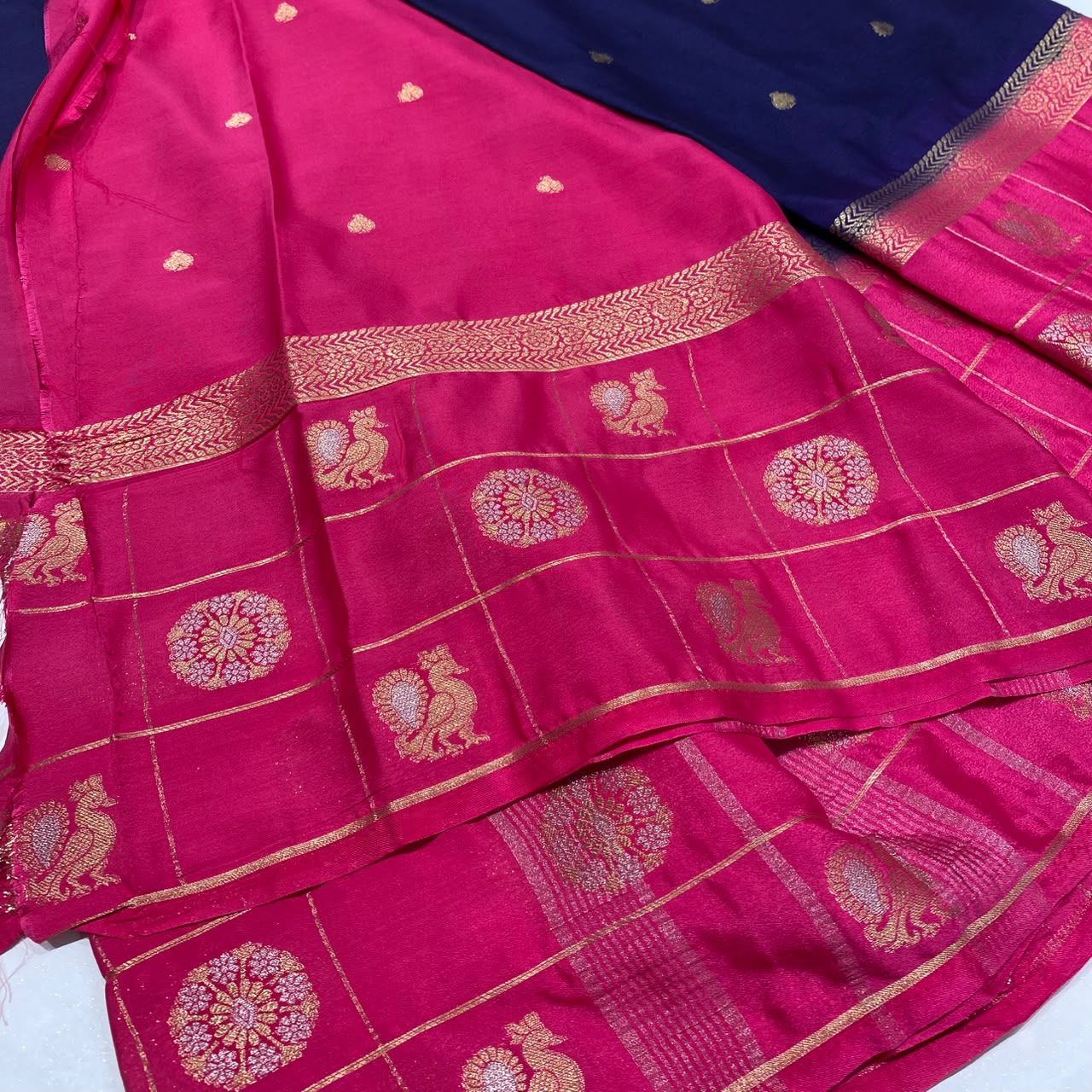 Semi Mysore Crepe Saree