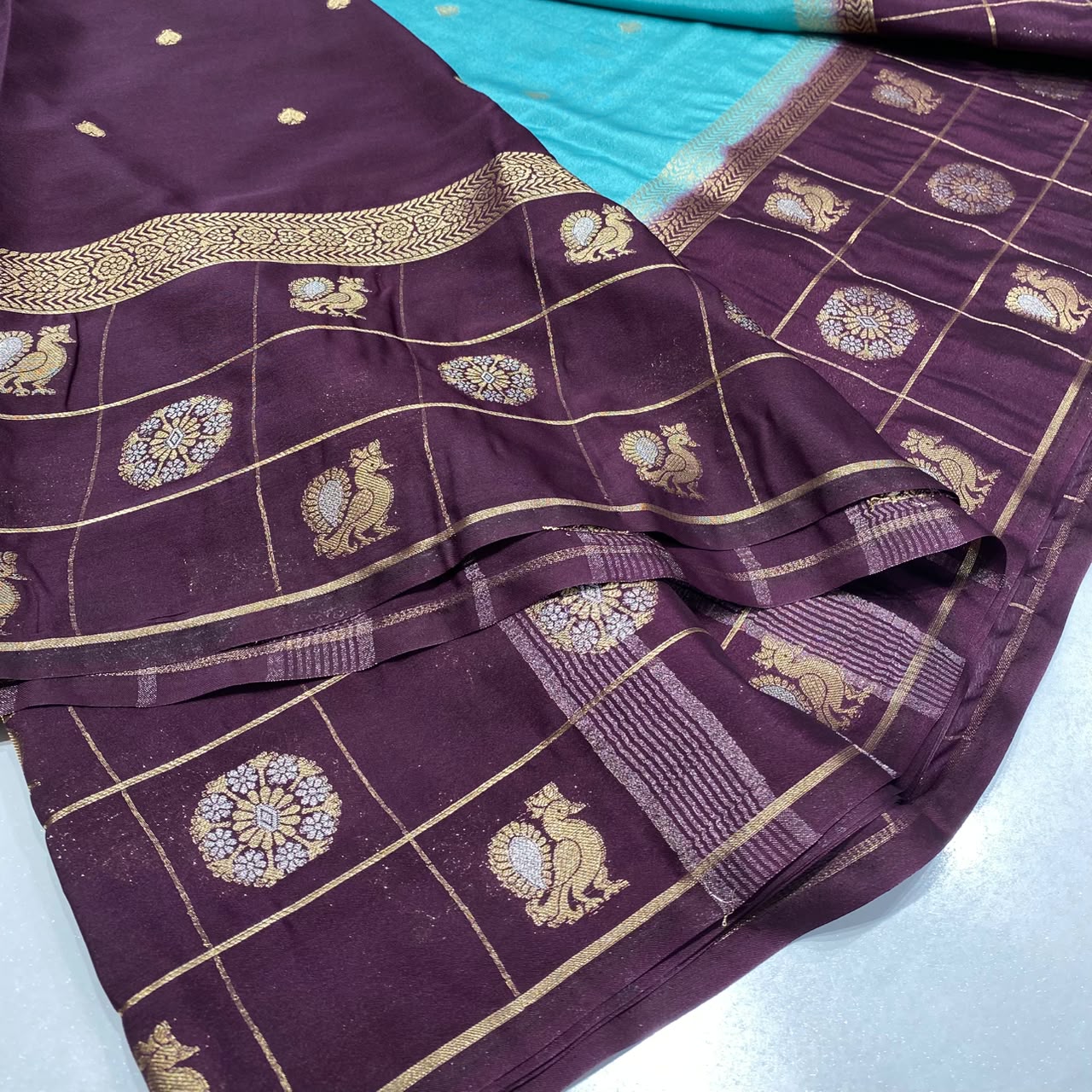 Semi Mysore Crepe Saree