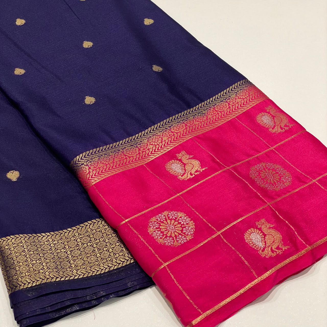 Semi Mysore Crepe Saree