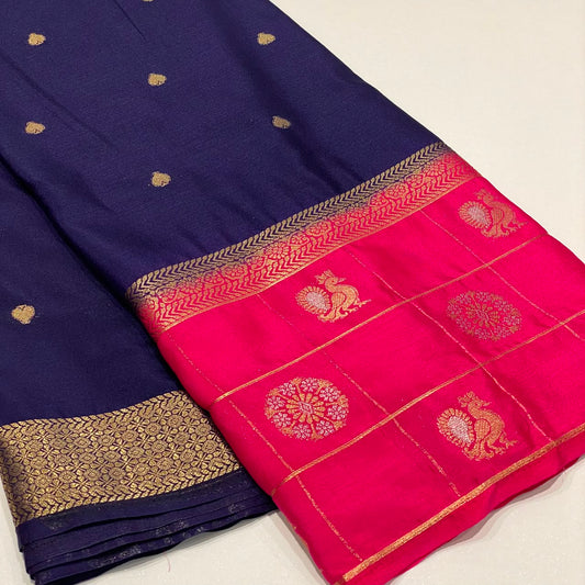 Semi Mysore Crepe Saree