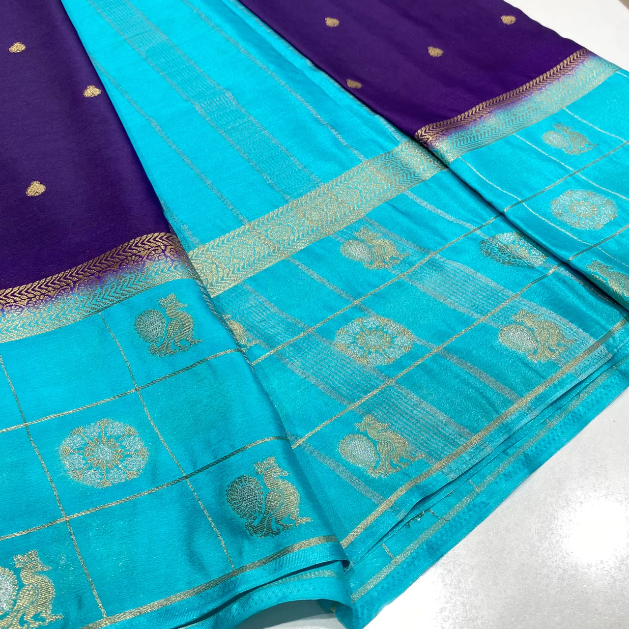 Semi Mysore Crepe Saree