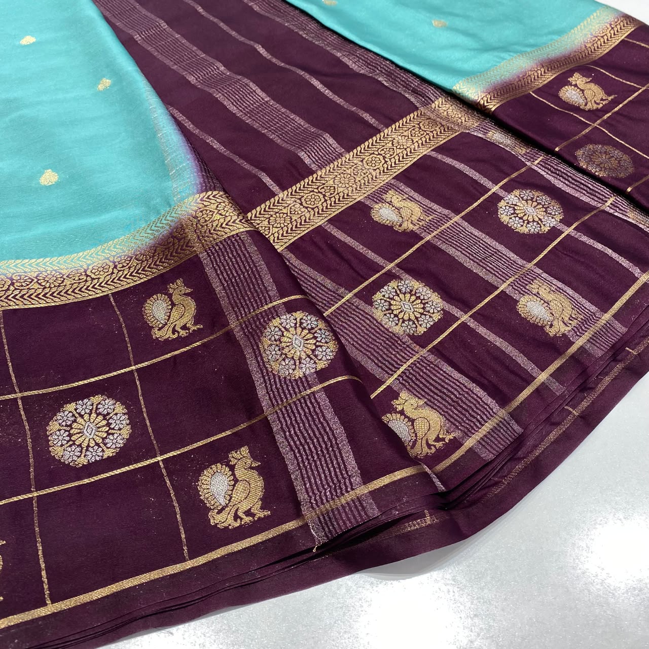 Semi Mysore Crepe Saree