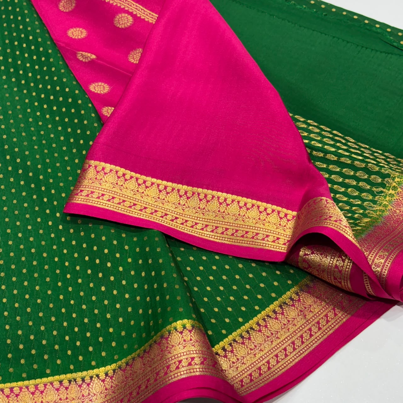 Pure Mysore Crepe Silk Saree