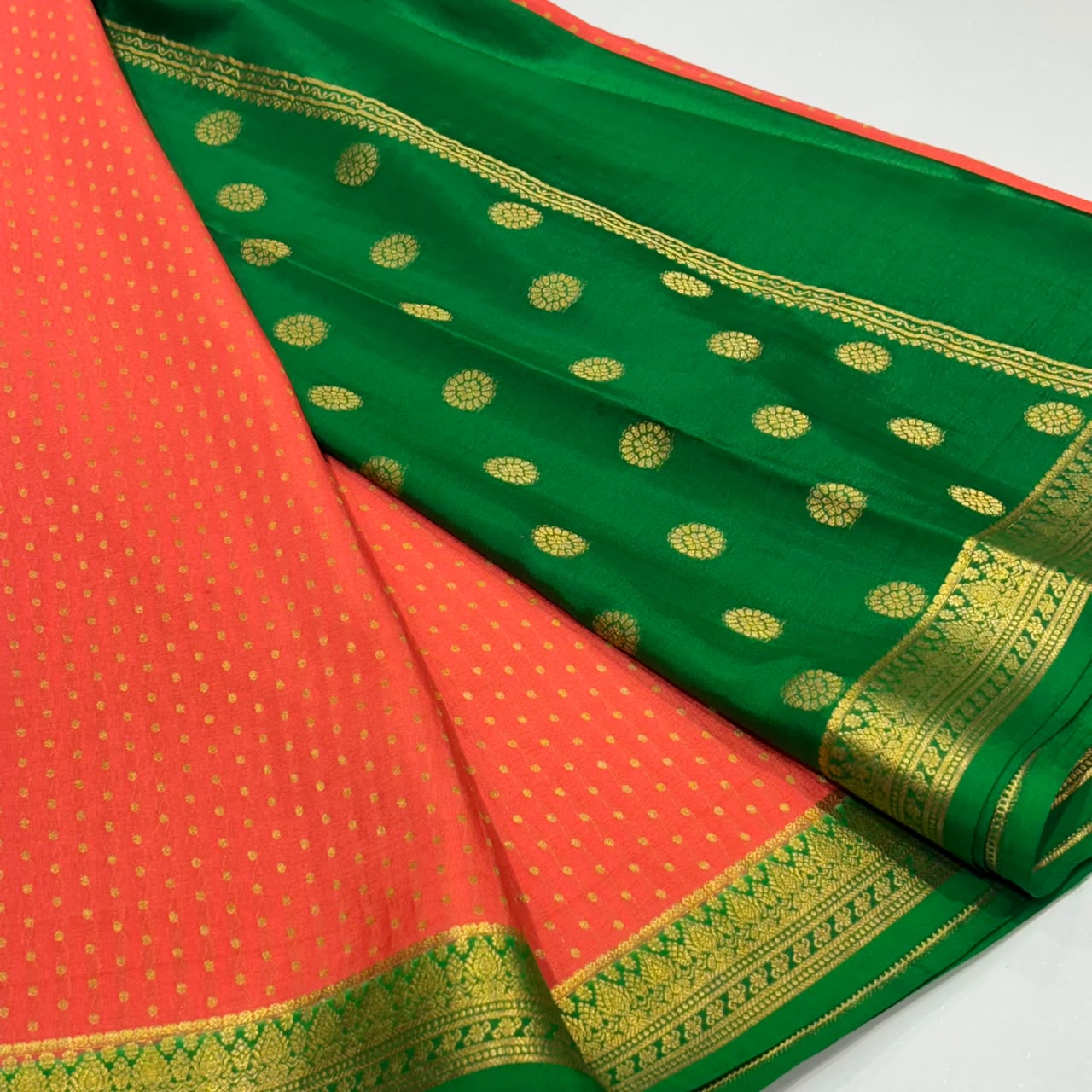 Pure Mysore Crepe Silk Saree