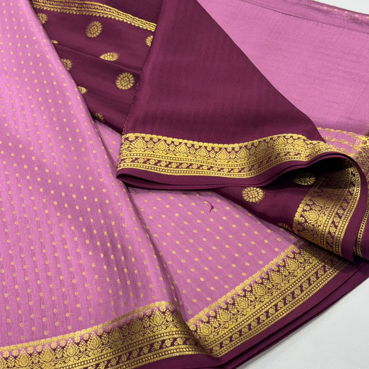 Pure Mysore Crepe Silk Saree