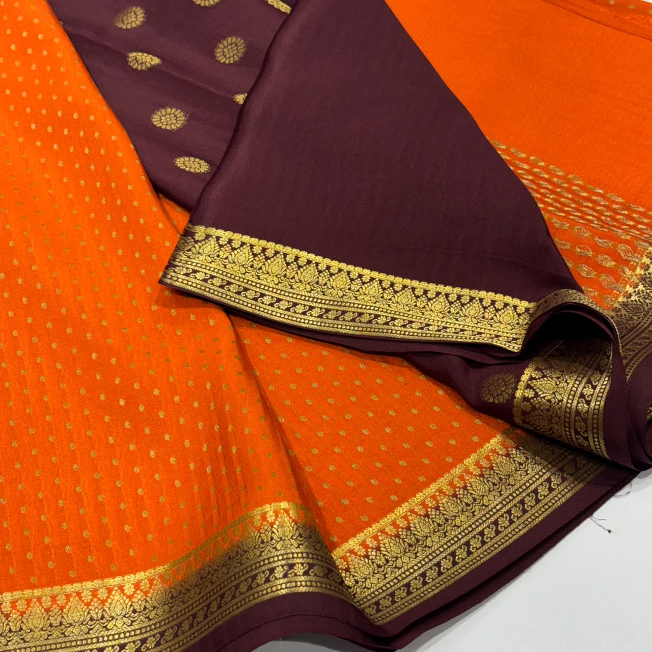 Pure Mysore Crepe Silk Saree