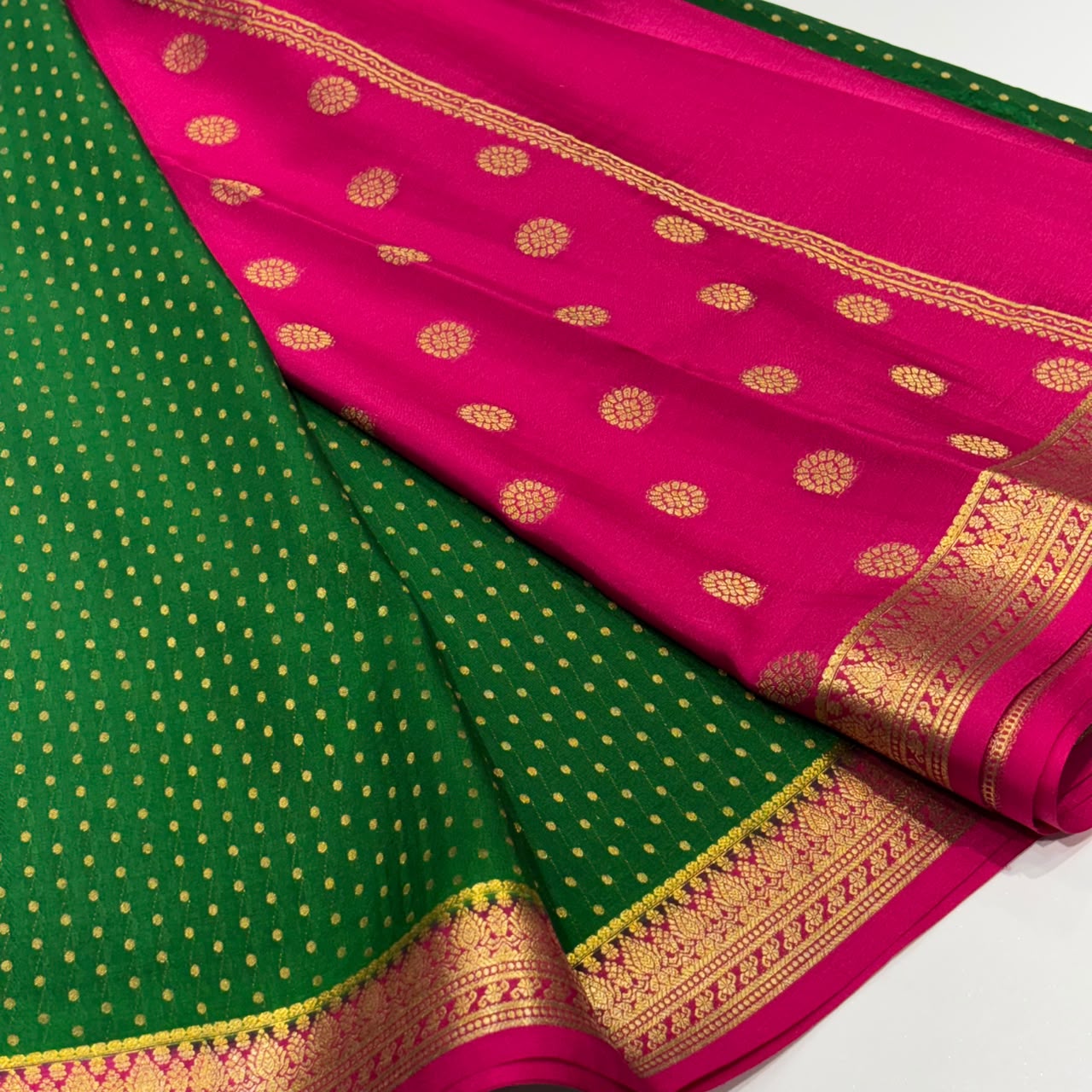 Pure Mysore Crepe Silk Saree