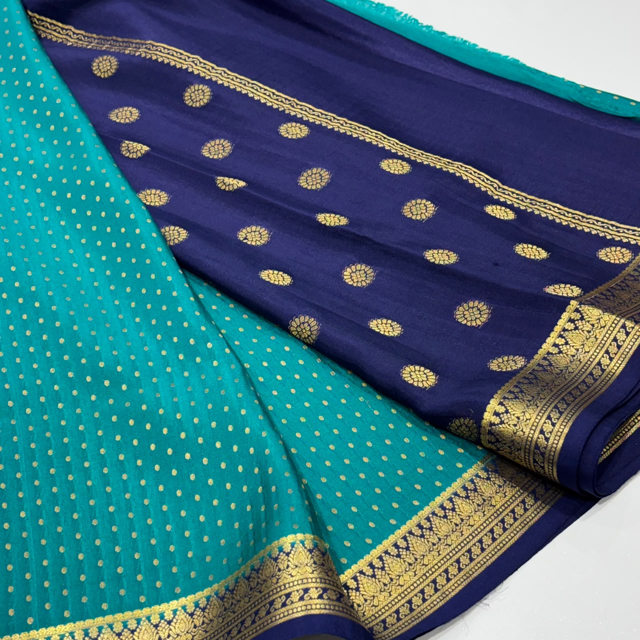 Pure Mysore Crepe Silk Saree