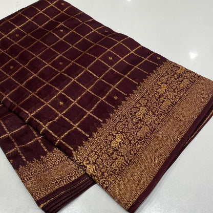 Banarasi Tussar Georgette Saree