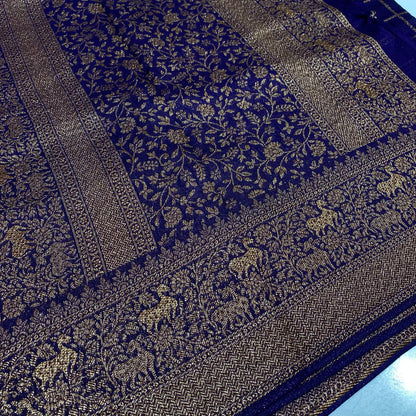 Banarasi Tussar Georgette Saree