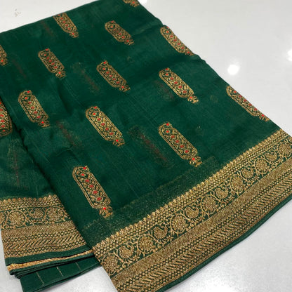 Banarasi Tussar Georgette Saree