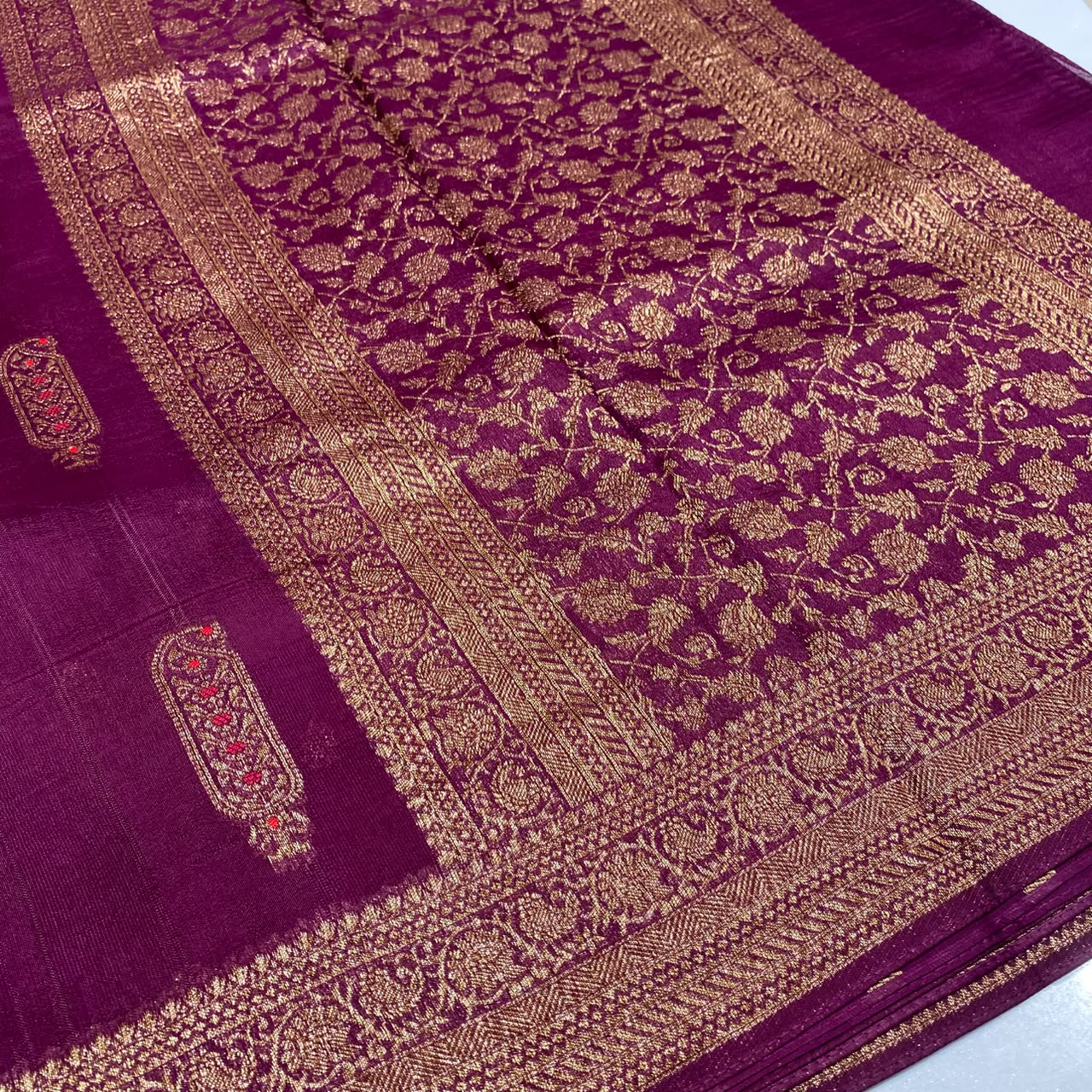 Banarasi Tussar Georgette Saree