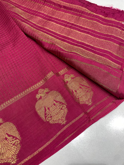 Semi Mysore Crepe Saree