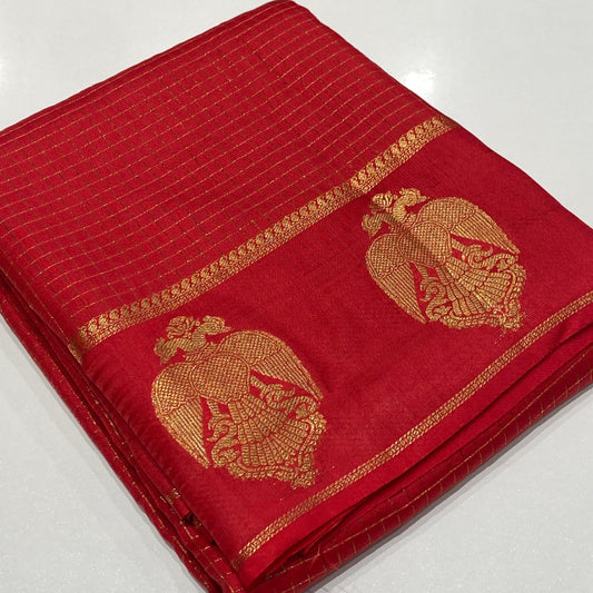 Semi Mysore Crepe Saree