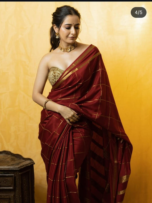 Pure Mysore Crepe Silk Saree