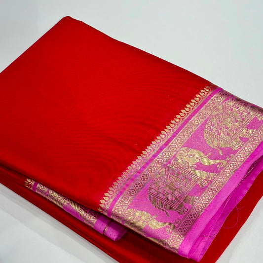 Semi Mysore Crepe Saree