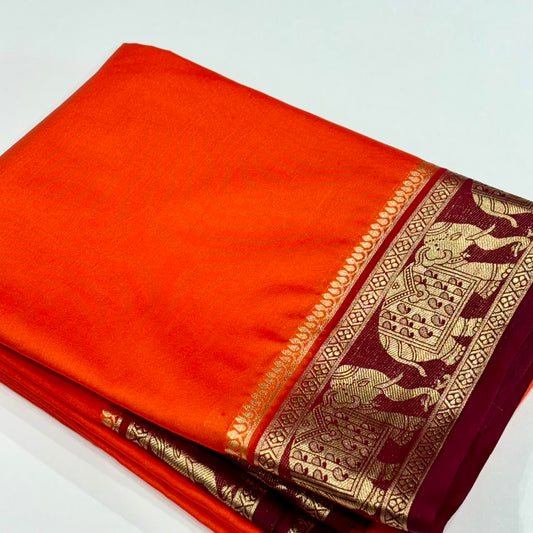 Semi Mysore Crepe Saree