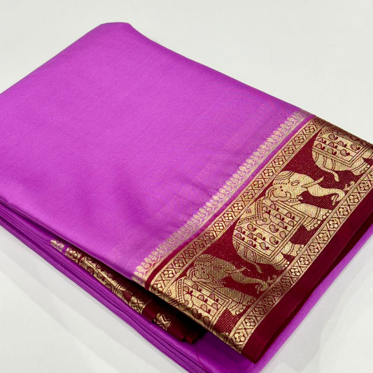Semi Mysore Crepe Saree