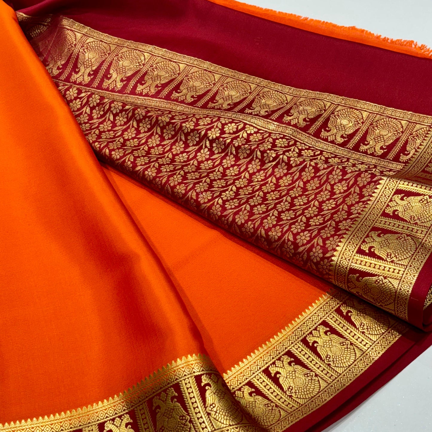 Pure Mysore Crepe Silk Saree