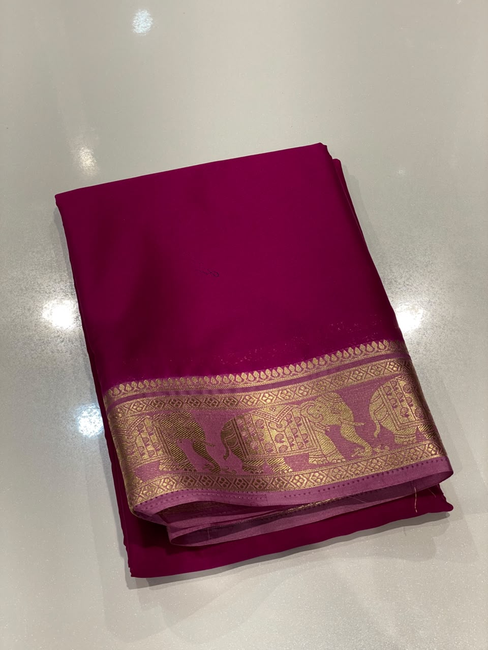 Semi Mysore Crepe Saree