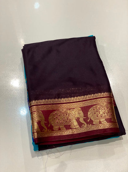 Semi Mysore Crepe Saree