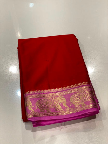 Semi Mysore Crepe Saree