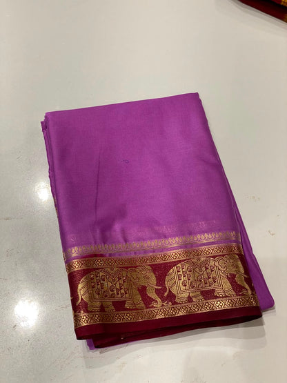 Semi Mysore Crepe Saree
