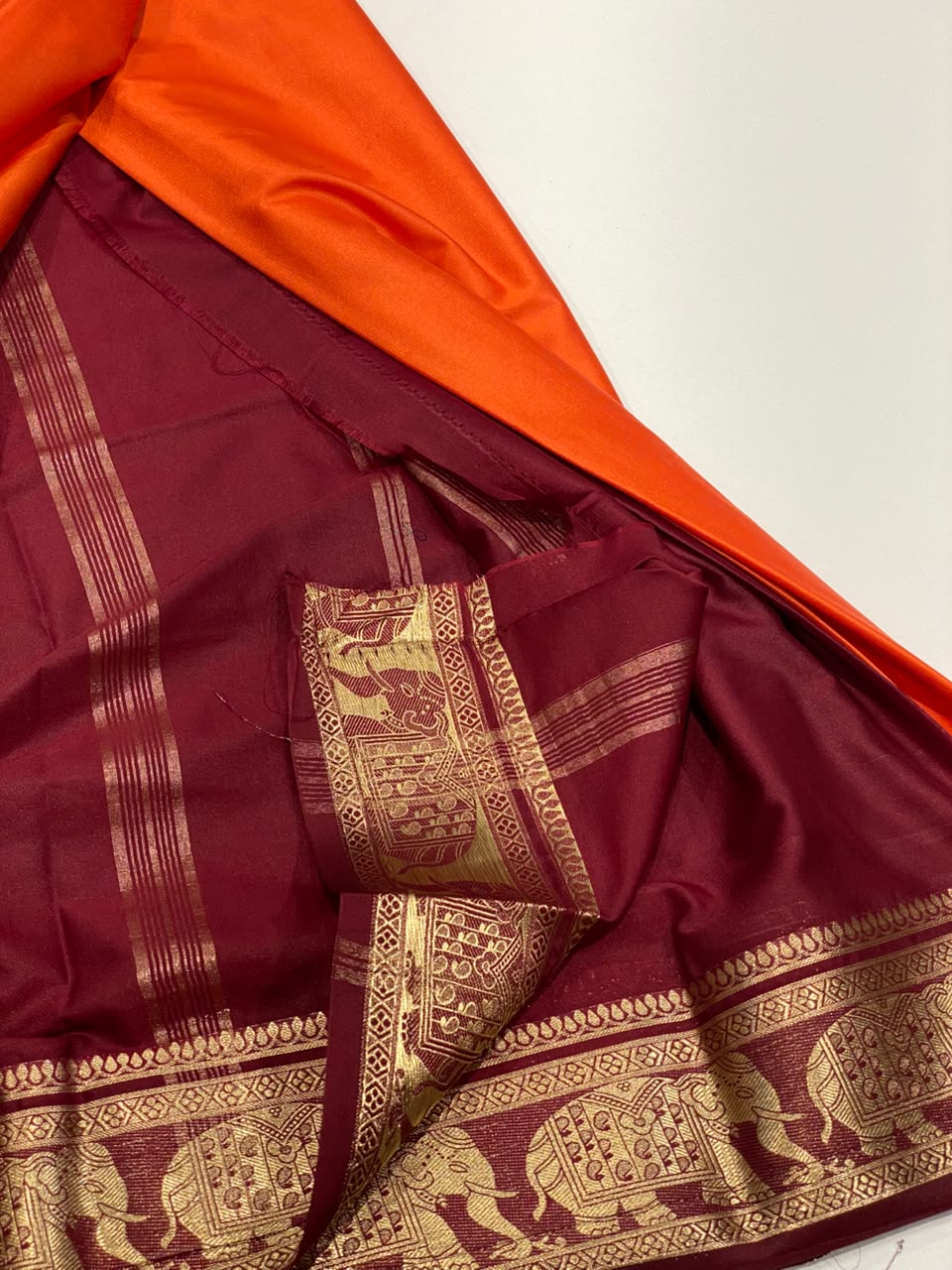 Semi Mysore Crepe Saree