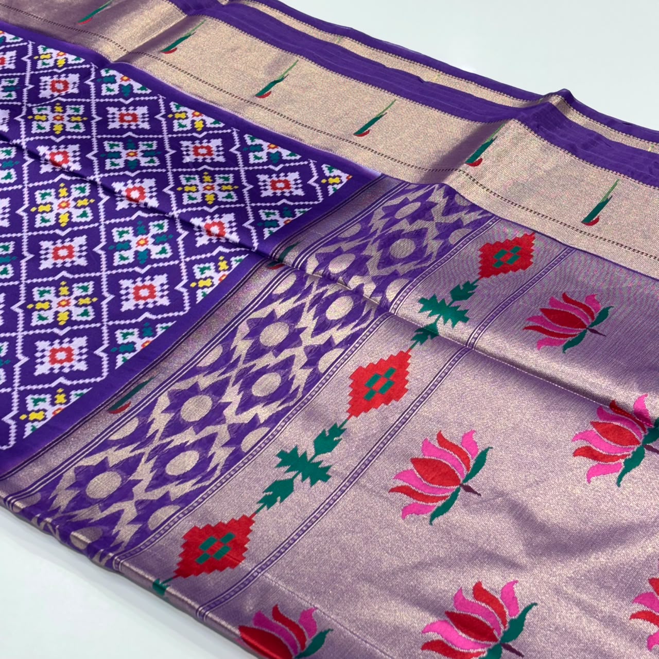 Semi Tussar Patola Saree