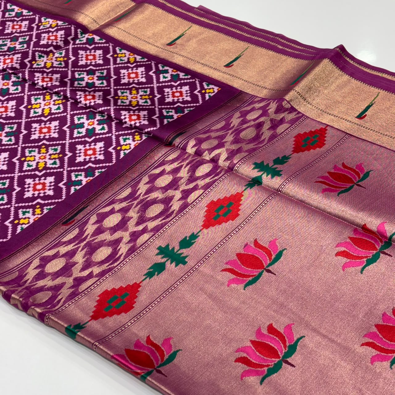 Semi Tussar Patola Saree