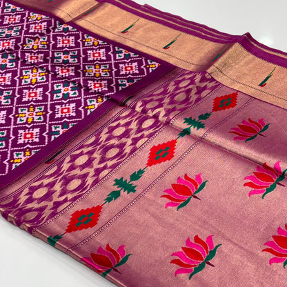 Semi Tussar Patola Saree