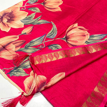 Printed Cotton Silk Saree