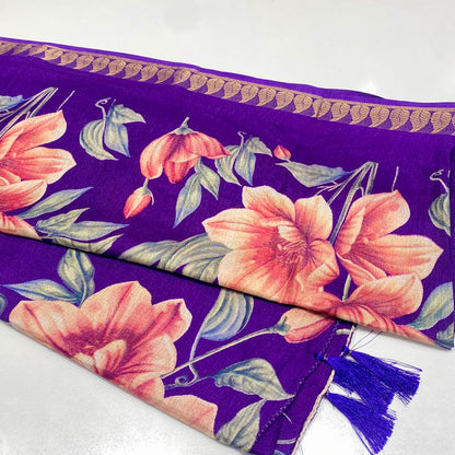 Printed Cotton Silk Saree