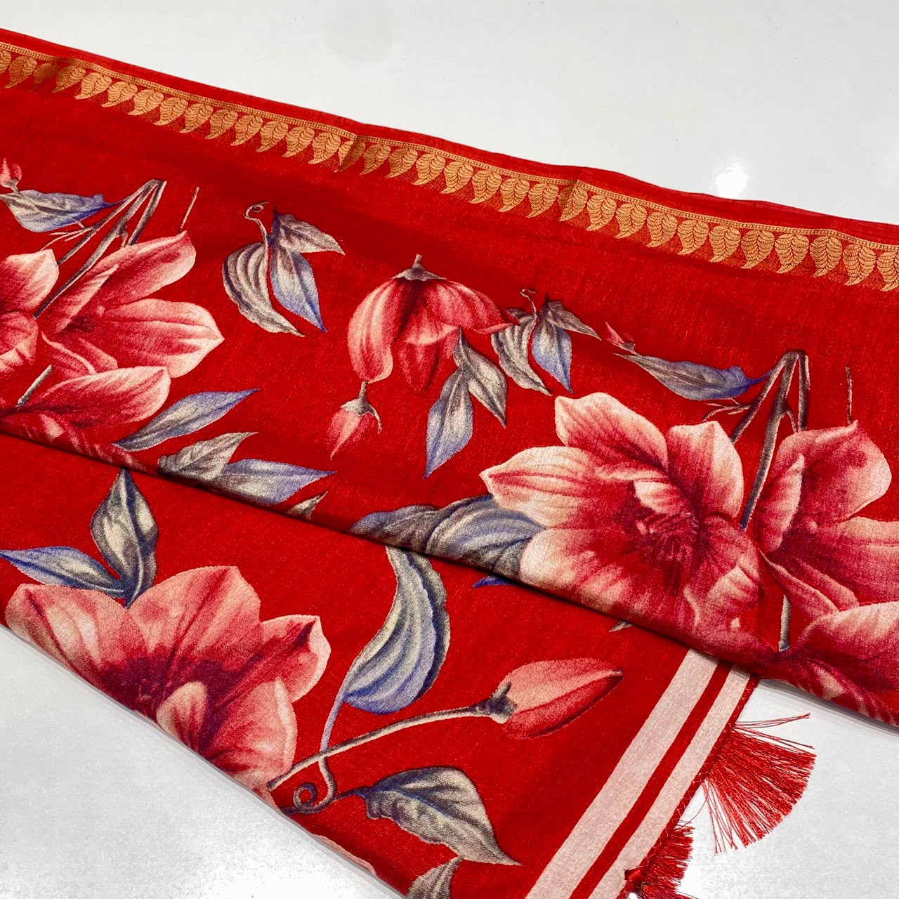 Printed Cotton Silk Saree
