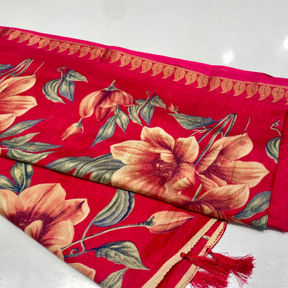 Printed Cotton Silk Saree