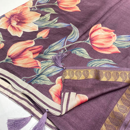 Printed Cotton Silk Saree