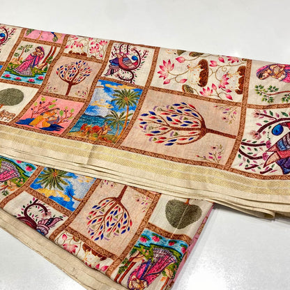 Printed Cotton Silk Saree
