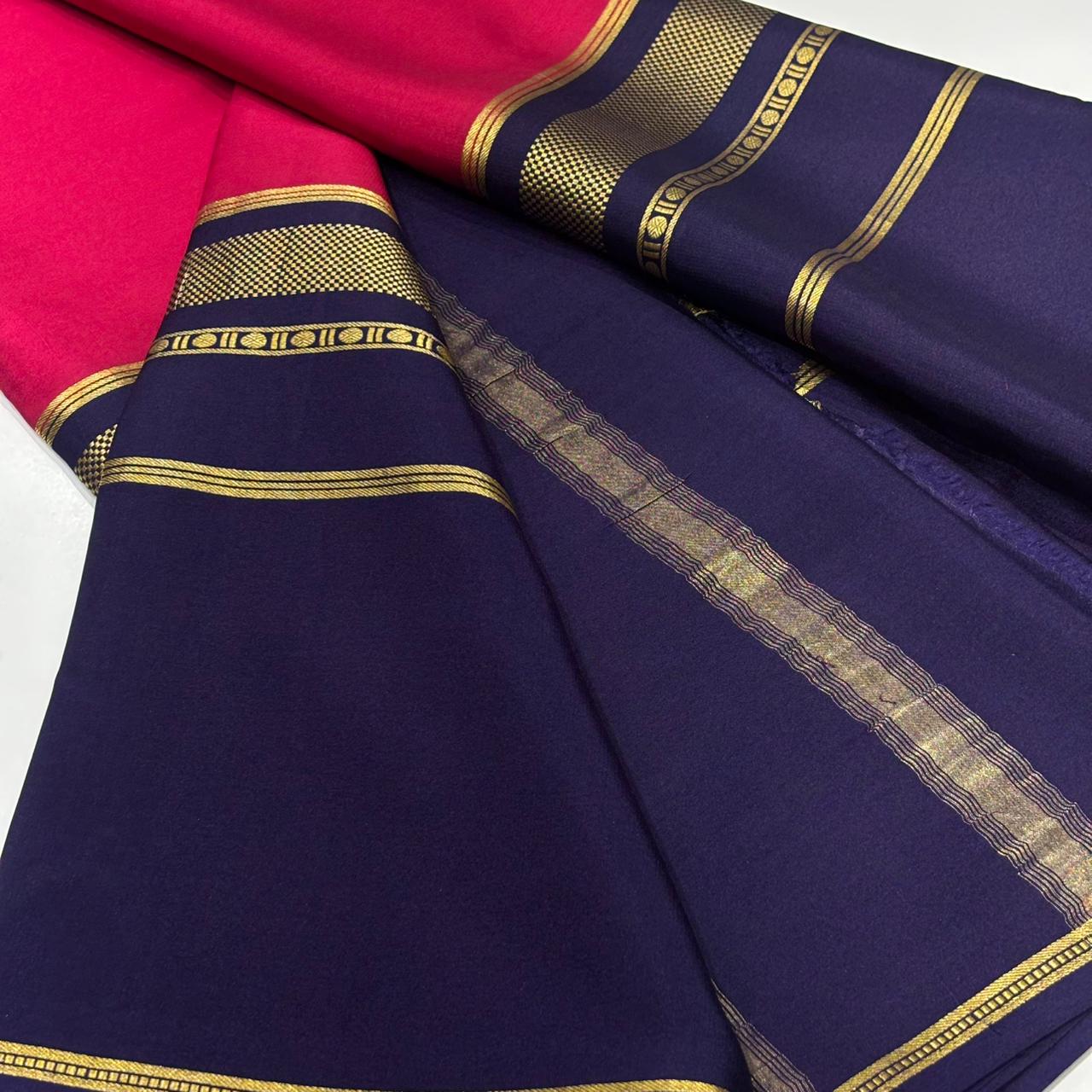 Pure Mysore Crepe Silk Saree