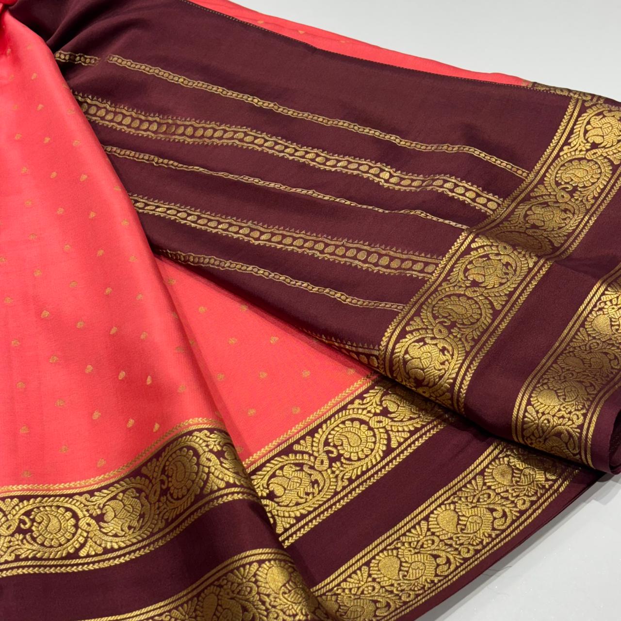 Pure Mysore Crepe Silk Saree