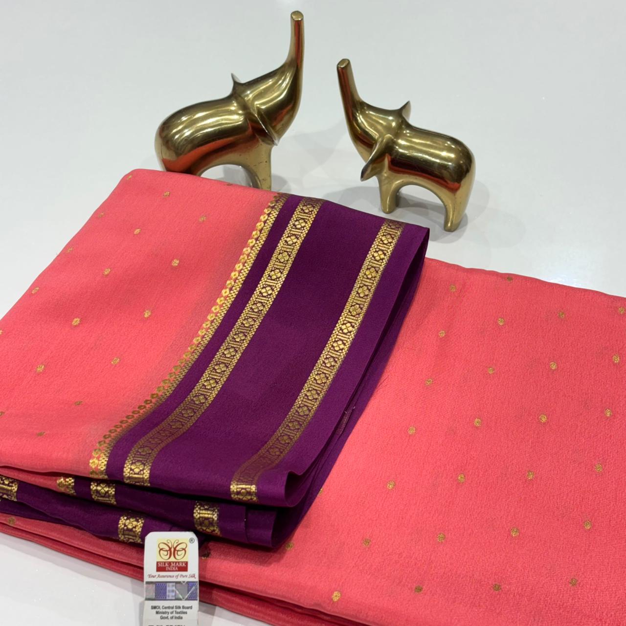 Pure Mysore Crepe Silk Saree