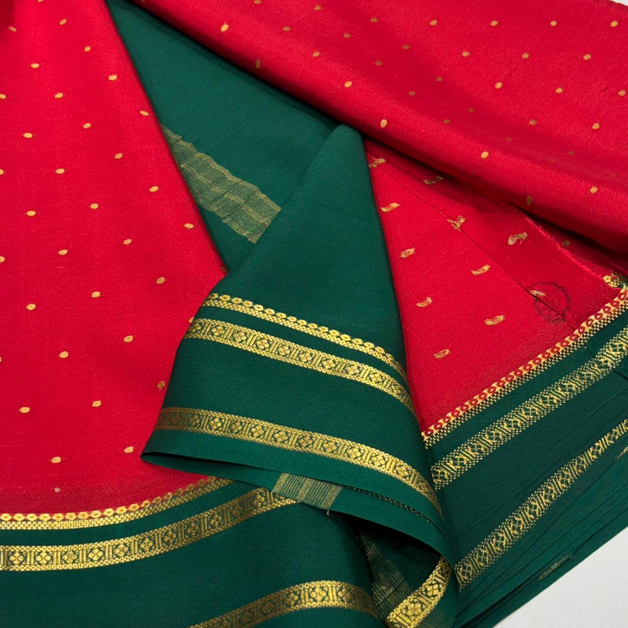 Pure Mysore Crepe Silk Saree