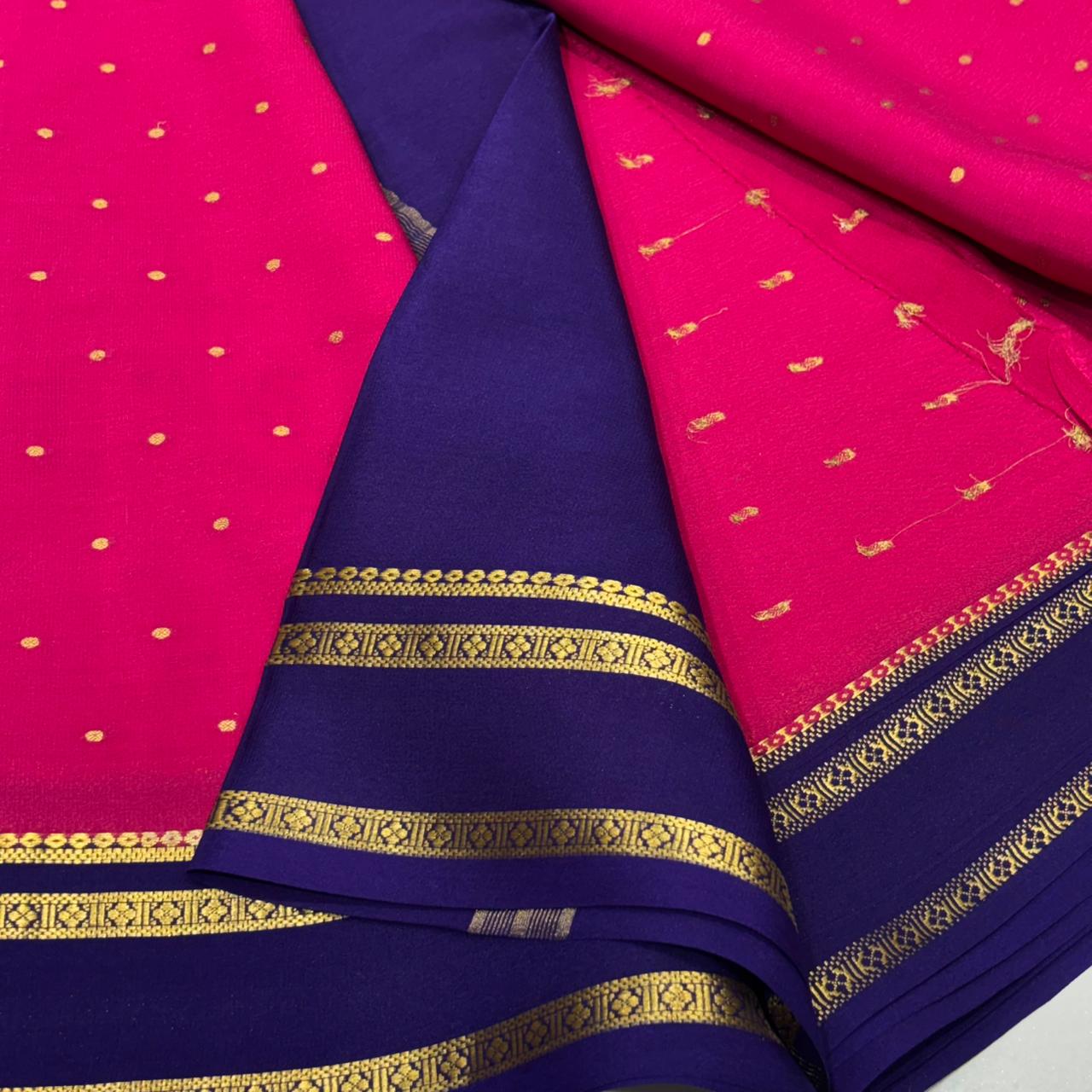 Pure Mysore Crepe Silk Saree