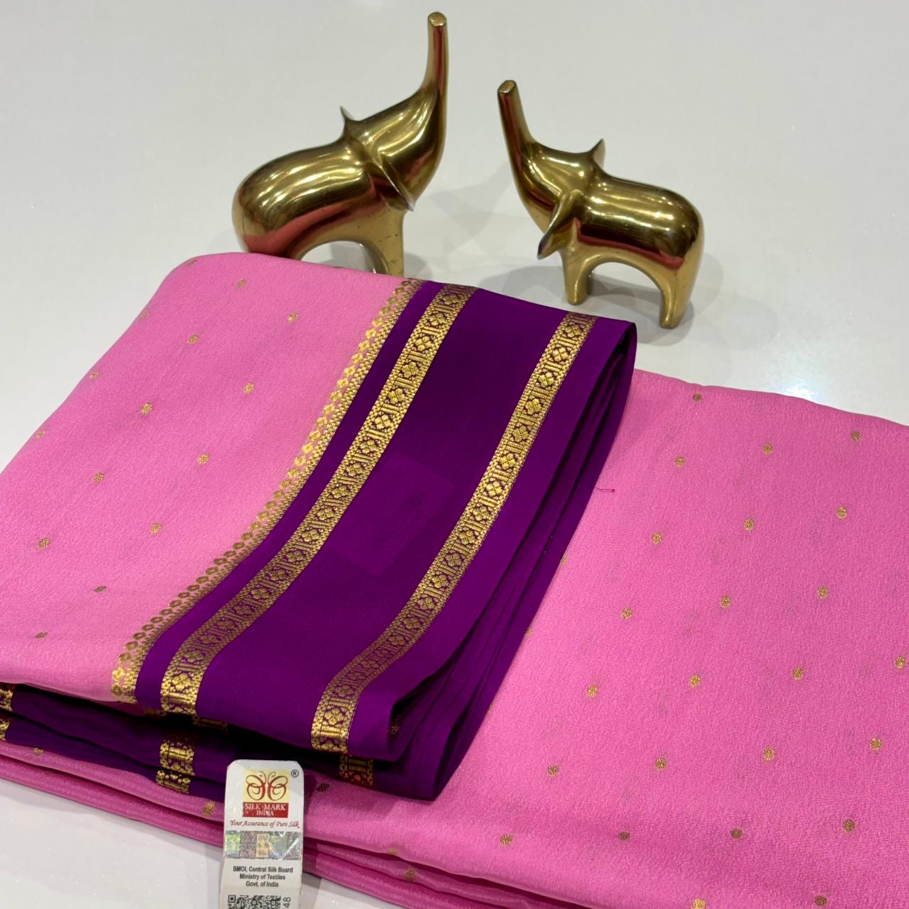 Pure Mysore Crepe Silk Saree