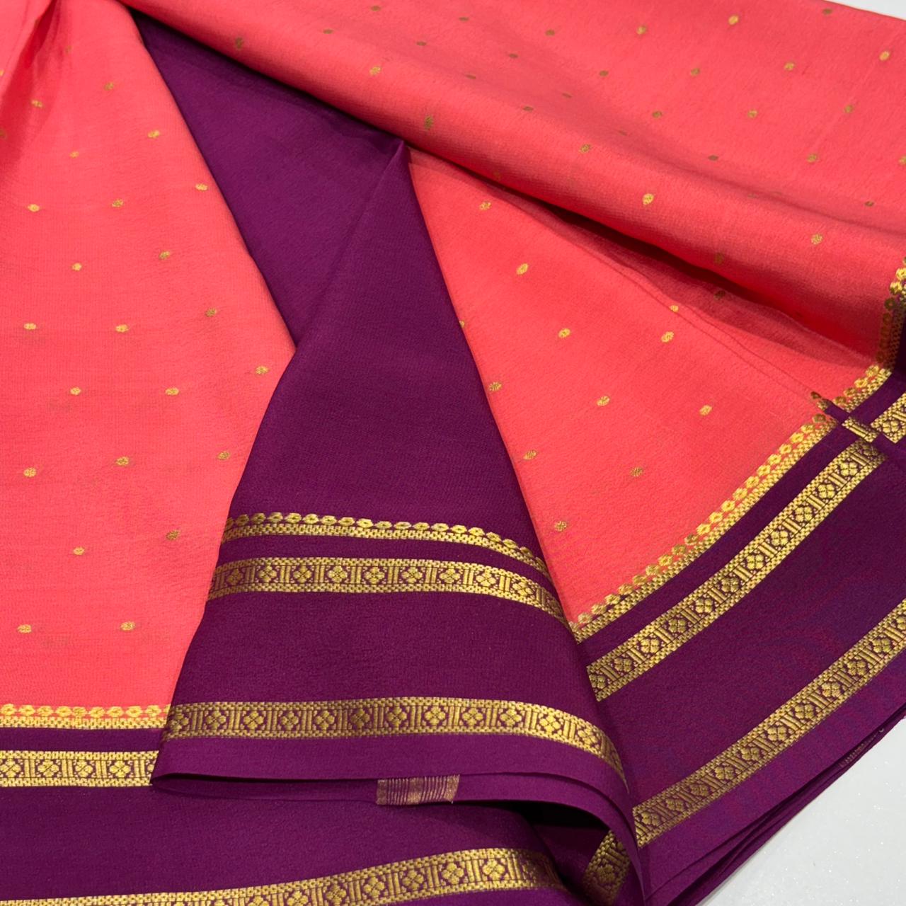 Pure Mysore Crepe Silk Saree