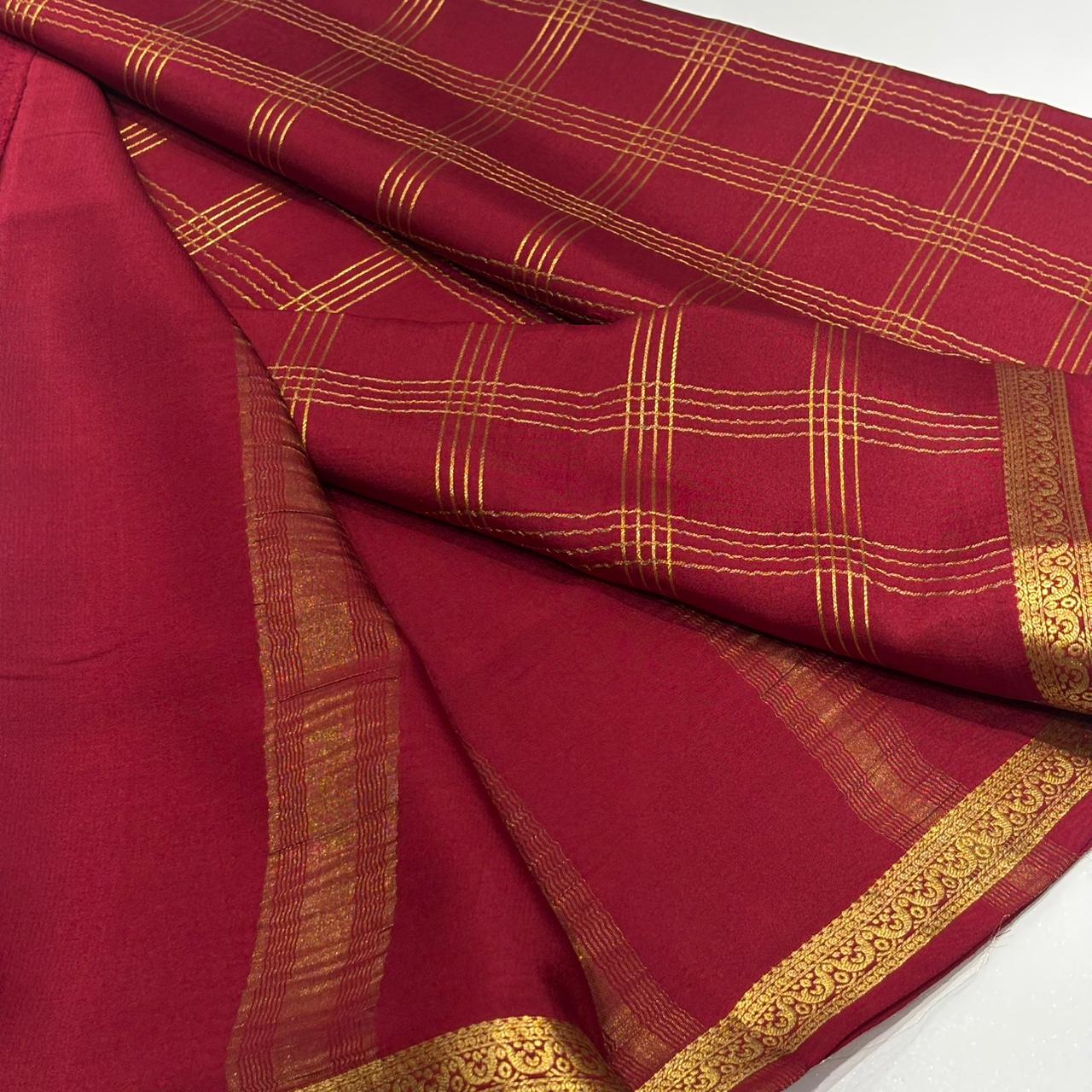 Pure Mysore Crepe Silk Saree