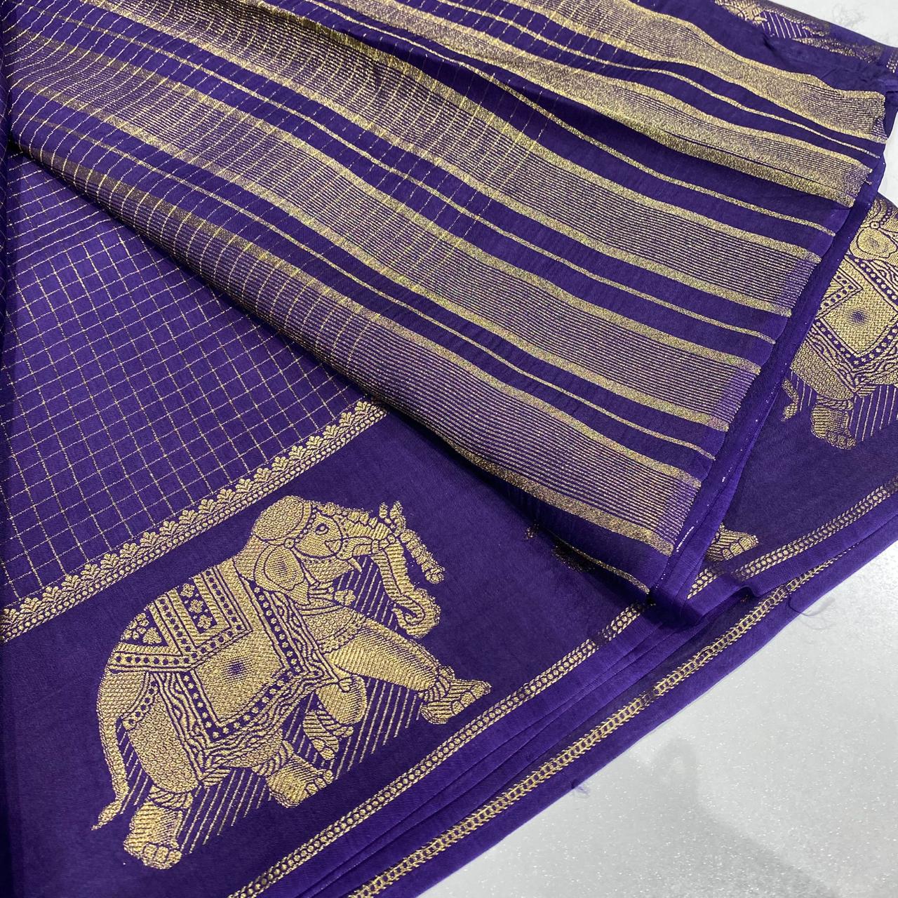 Mysore Crepe Saree
