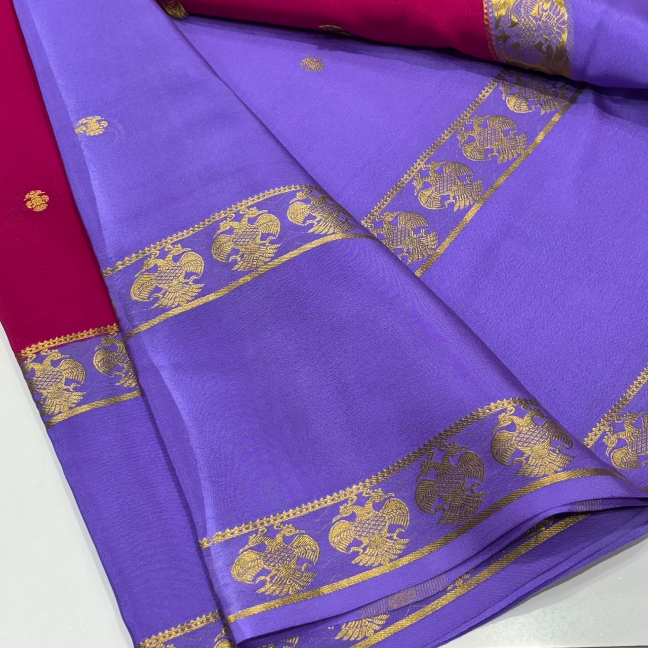 Pure Mysore Crepe Silk Saree