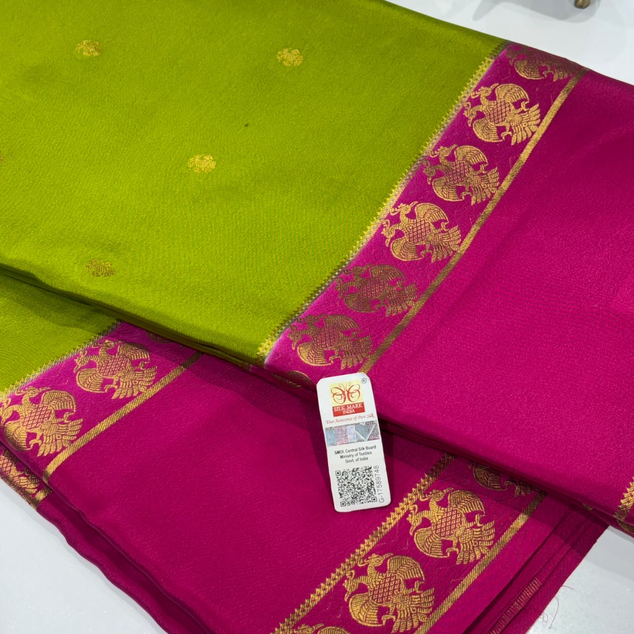 Pure Mysore Crepe Silk Saree