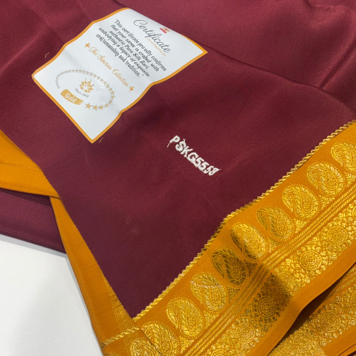 Pure Zari Mysore Silk Saree