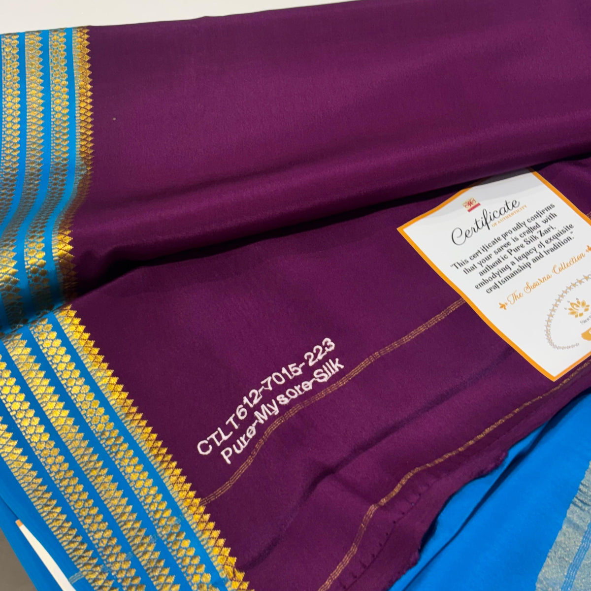Pure Zari Mysore Silk Saree